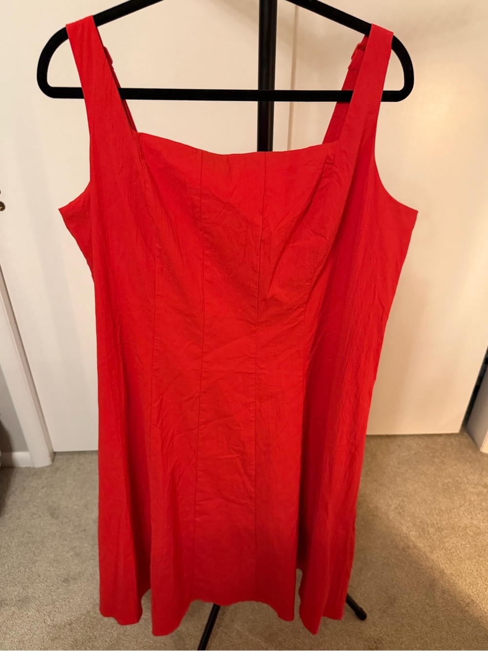 torrid Red Midi Dress with Square Neck NWT